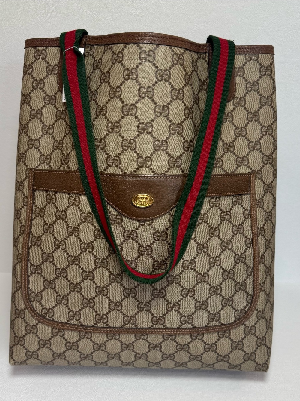 Gucci Web GG Supreme Canvas Tote Bag